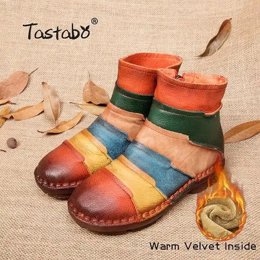 Μικρογραφία: Tastabo Hot Sale Shoe Martin Boots Genuine Leather Ankle Shoes Vintage Casual Sh