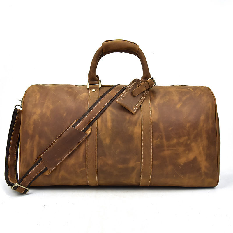 Thumbnail: Top Layer Peau de Vache Une Épaule Messenger Sac Polochon