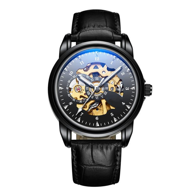Thumbnail: Men's Fashion Simple Leather Waterproof Luminous Mechanical Watch
