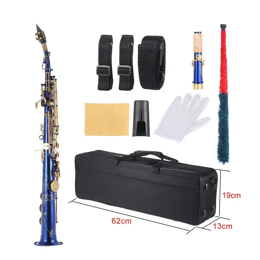 Miniatura: SEASOND OEM High Quality Cheap Blue Soprano Saxophone JYSS101DBLL
