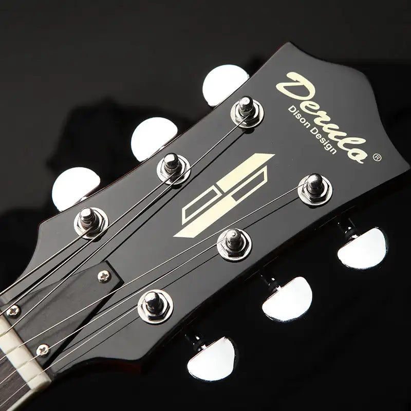 Miniature : Derulo Electric Guitar with Hollow body High Grade 335 WAHED CHERRY SUNBURST Jaz