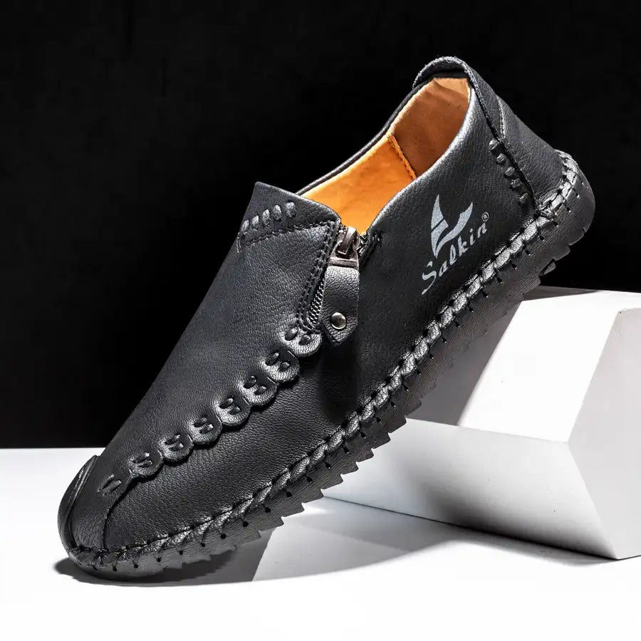 Thumbnail: New Fashion Men's Handmade Soft Genuine Leather Shoes Outdoor Waterproof Anti Sl