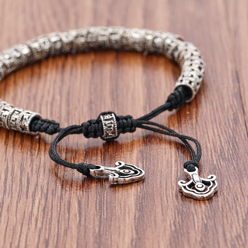 Miniatura: Eastisan Traditional Tibetan Buddhism Brass Bracelet Men Six Words Mantra OM MAN