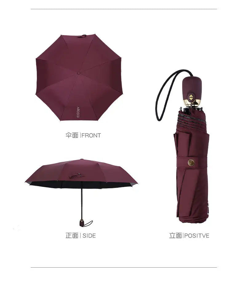 Miniaturebillede: Boutique haut de gamme petit camélia parfumé automatique parapluie soleil ombre 