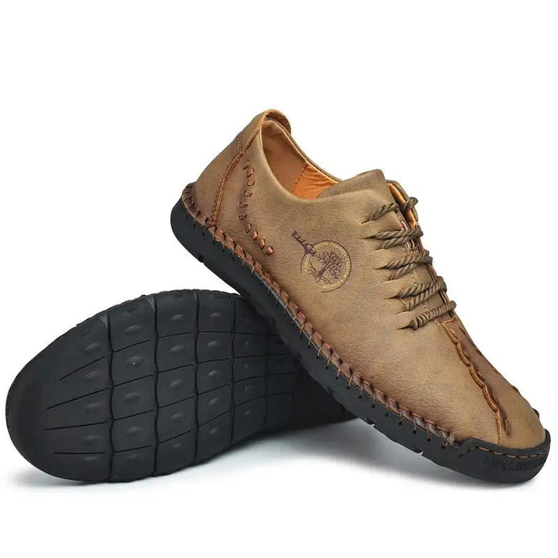 Thumbnail: New Men's Shoes Casual Sneakers Men's Leather Shoes Driving Handmade Luxury Leat