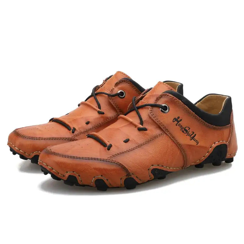 Thumbnail: New Men's Shoes Real Leather Men's Shoes Outdoor Loafers Luxury Soft Men's Drivi