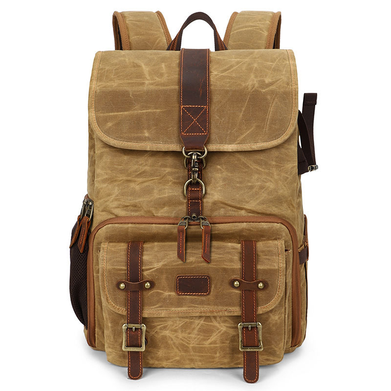 Miniaturebillede: Épaule Caméra Sac Simple Toile REFLEX Numérique Caméra Pur Couleur Portable