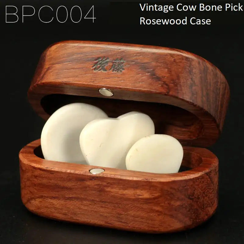 Μικρογραφία: QCYQ Guitar Picks Handmade Out of Genuine Cow Bone with Wooden Box Gift Set, 3 P