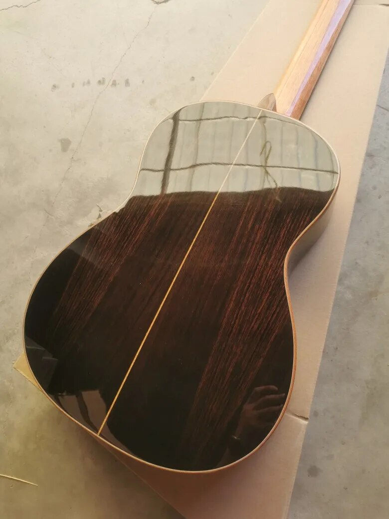Thumbnail: Red Pine Solid Wood Spruce + Indian Rosewood Classical Acoustic Guitar