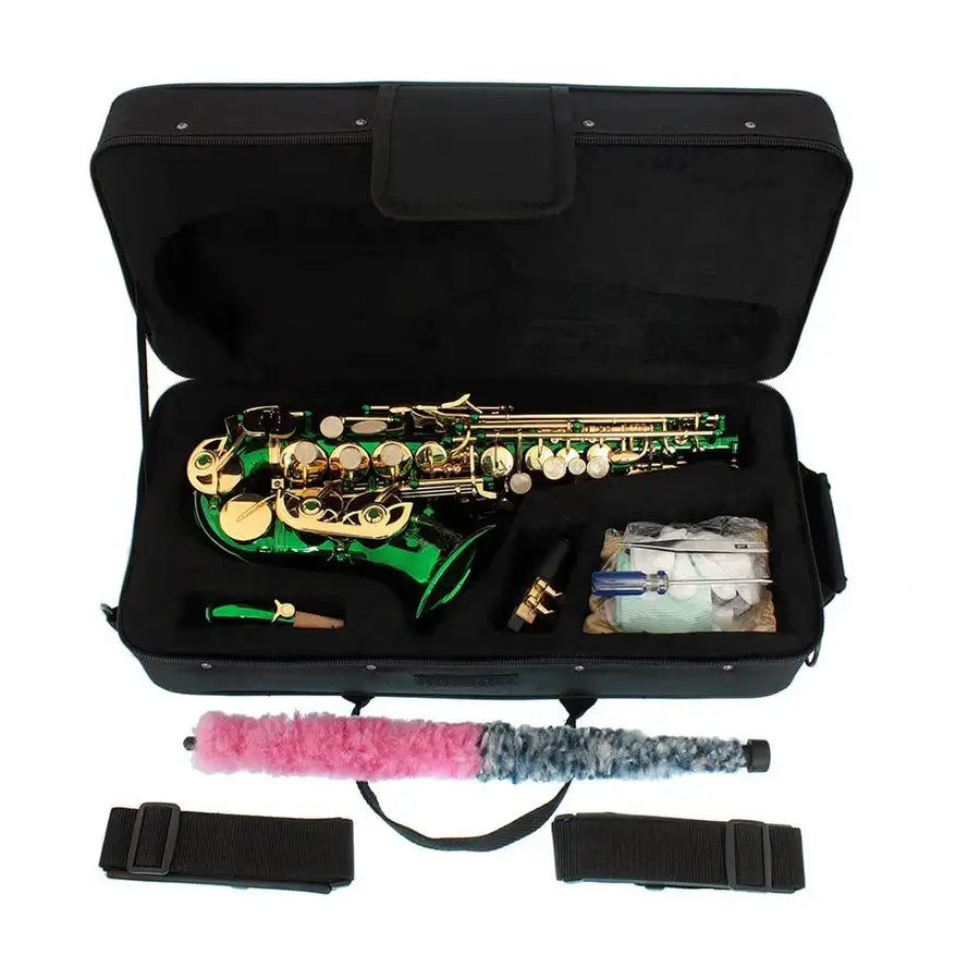 Miniatura: SEASOUND OEM Cheap Blue Body Curve Bell Soprano Saxophone JYSS100DGRL