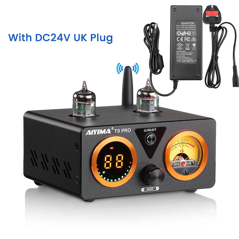 Miniaturebillede: AIYIMA T9 PRO HiFi Bluetooth Tube Amplifier VU Meter Amplifier Stereo Power Ampl