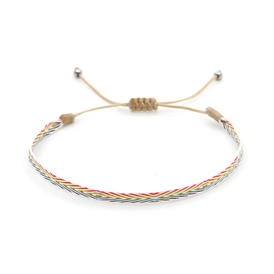 Miniatura: Adjustable Handmade Woven Friendship Bracelet Braided Rope Bracelet Retro Hand k