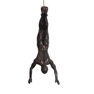 Μικρογραφία: Industrial Style Climbing Man Resin Iron Wire Wall Hanging Decoration Sculpture 