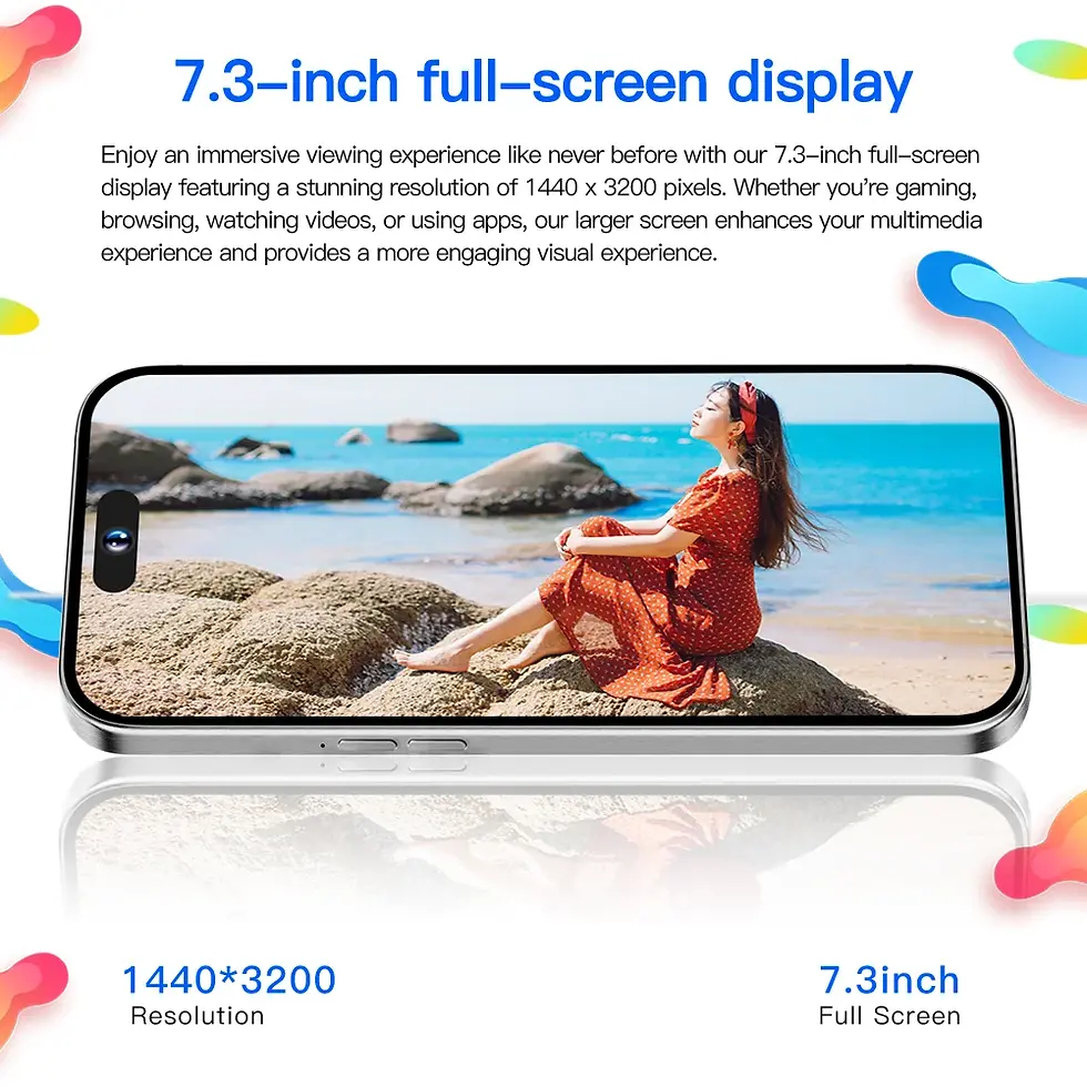 Thumbnail: Original For Brand Smartphone 7.3 inch New XS15 Ultra Full Screen 4G 5G 