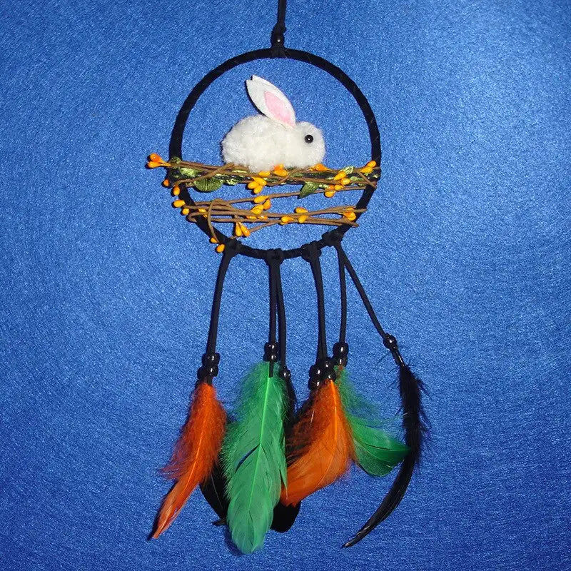 Miniature : Wall Dream catcher Led Handmade Feather Dream Catcher Braided Wind Chimes Art Fo