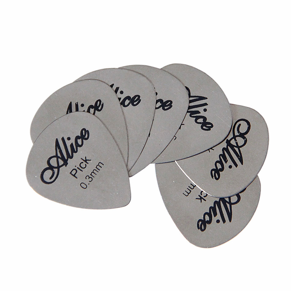 Thumbnail: 12pcs/lot Matte Clear Guitar Picks Plectrum 0.3 mm Metal guitar picks Musical Ac
