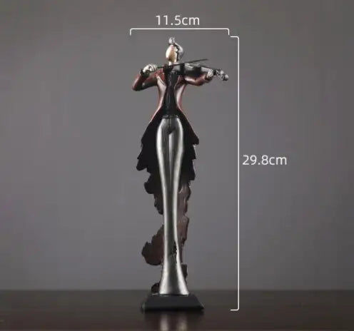 Miniatura: Retro Musical Instrument Statue Modern Art Craftwork Saxophone Violin Cello Guit