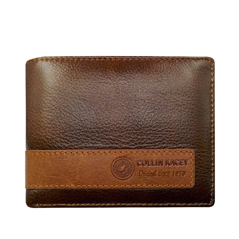 Miniaturebillede: Hommes de peau de Vache Sac De Mode Court Portefeuille Multi-cartes