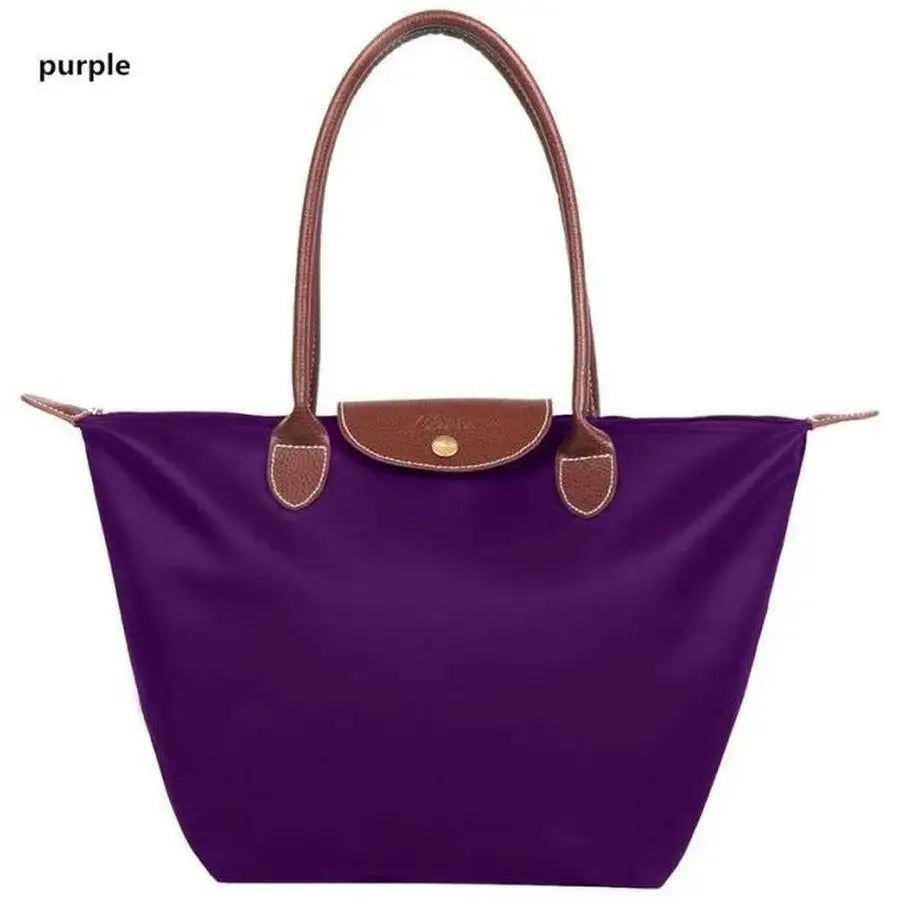섬네일: Fashion Folding Nylon Dumpling Shape Bag Handbag Tote Bag Beach Bag for Women