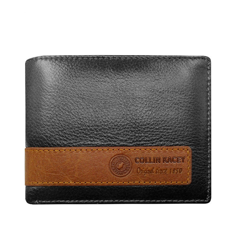 Miniaturebillede: Hommes de peau de Vache Sac De Mode Court Portefeuille Multi-cartes