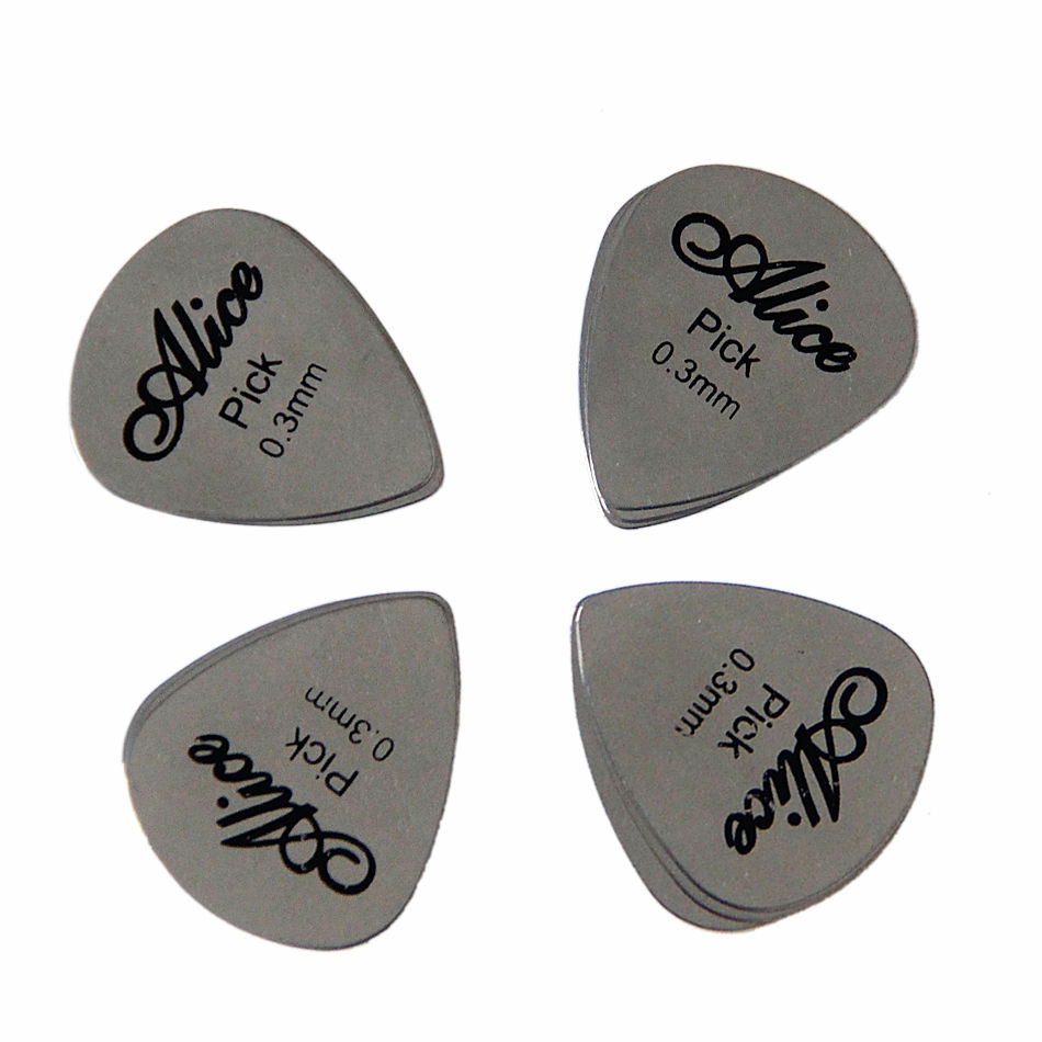Thumbnail: 12pcs/lot Matte Clear Guitar Picks Plectrum 0.3 mm Metal guitar picks Musical Ac