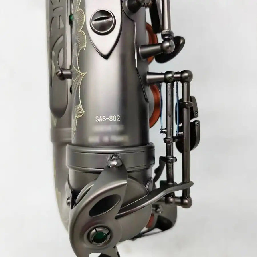 Miniatura: Saxophone Alto professionnel classique, ton E, noir Nickel or mat, Instrument de