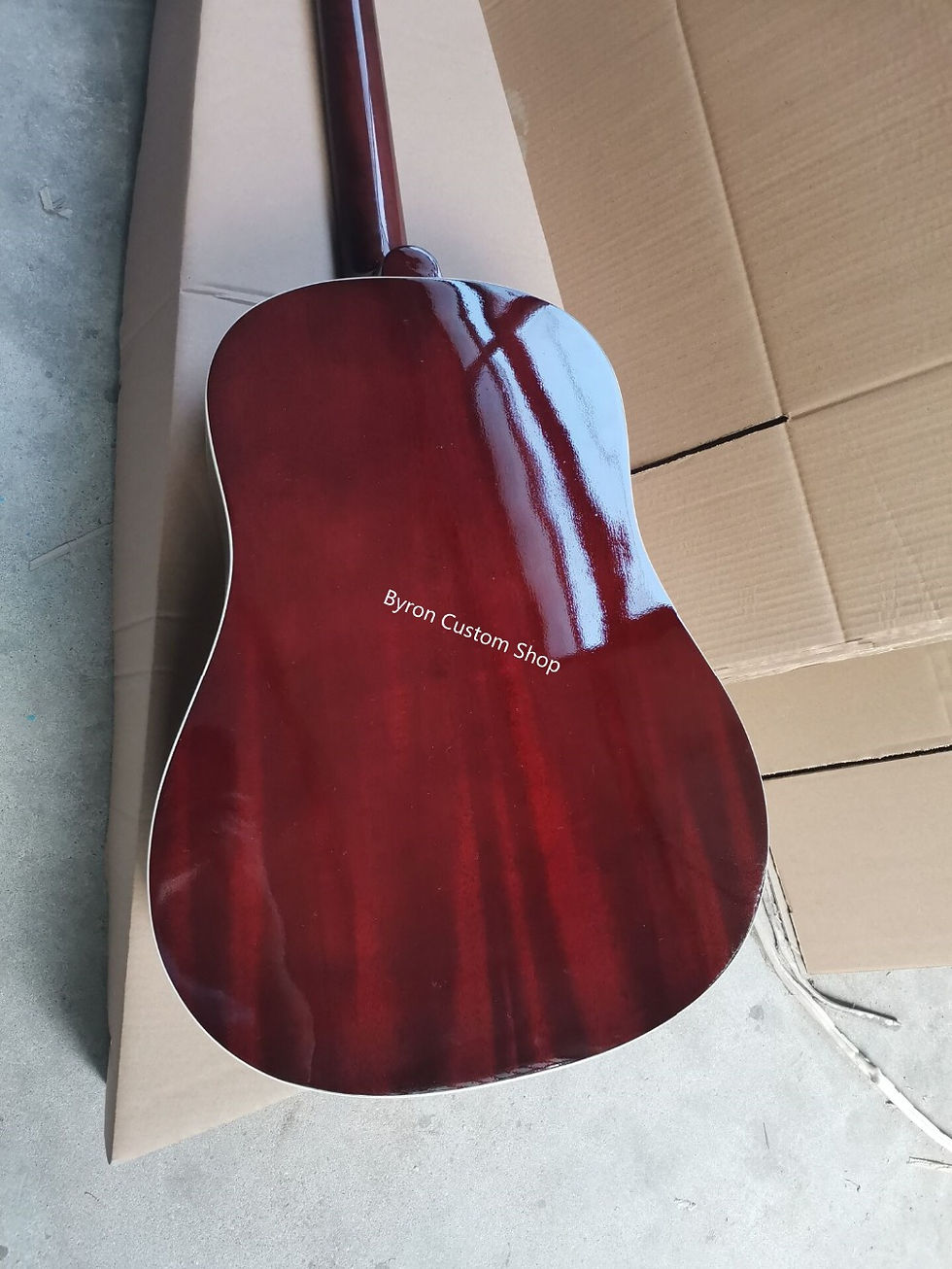Miniatura: J45 style custom acoustic guitar slope-shoulder dark vintage sunburst acoustic g