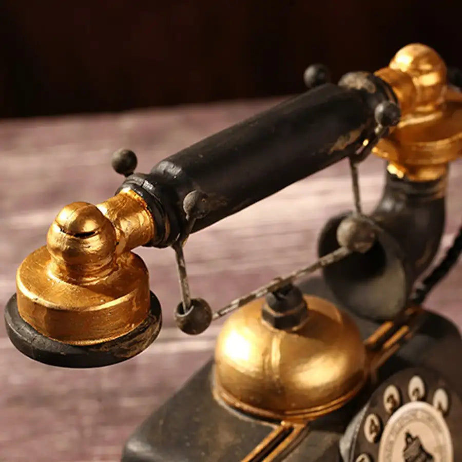 Miniatyrbild: New Vintage Resin Telephone Model Miniature Craft Photography Props Retro Furnit