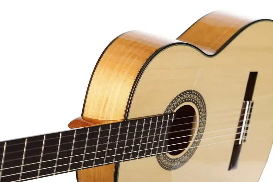 Miniaturebillede: Handmade 39 inch Acoustic Flamenco guitar With Solid Spruce/Aguadze Body+STRINGS