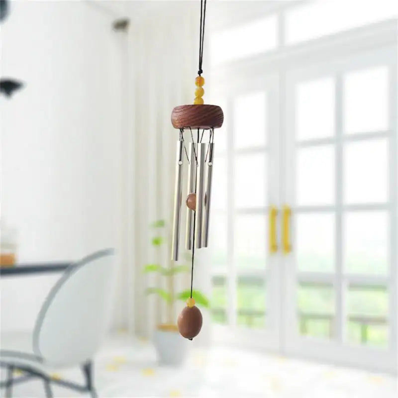 Miniaturbild: Metal Pipe Wind Chime Gift Handmade Natural Log Indoor And Outdoor Use Good Wish