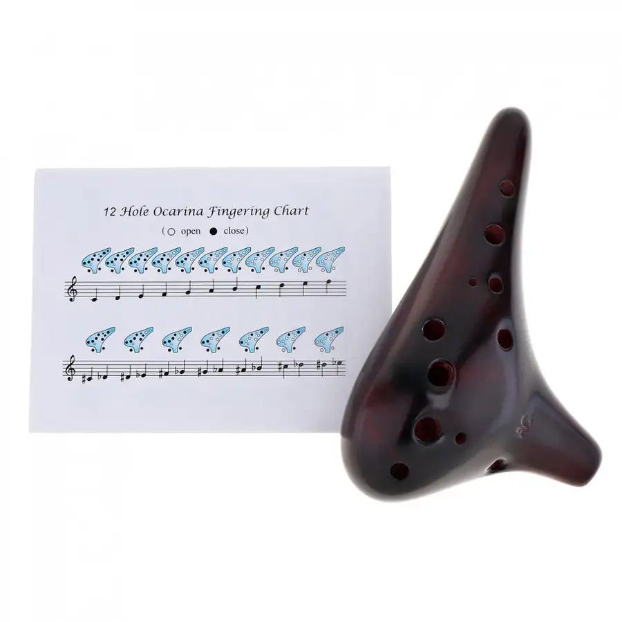 Miniatura: Professionnel 12 trous Alto ton C Ocarina flûte céramique Instruments de musique
