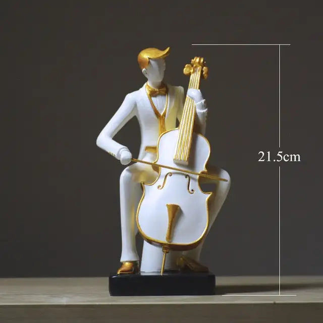 Miniaturebillede: Modern Musician Character people Home Decoration Violin Piano Cello Band Crafts 