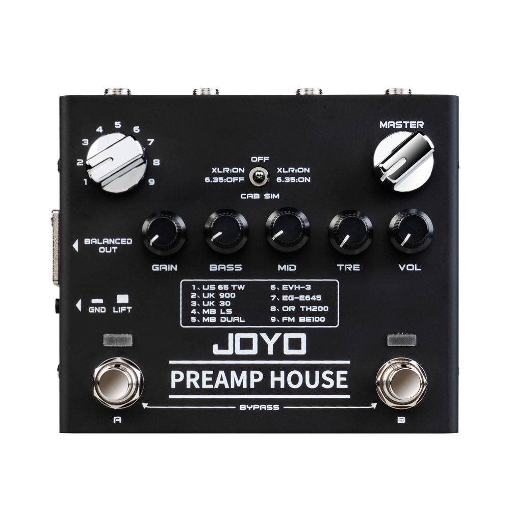 JOYO R-15 PREAMP HOUSE Electric Guitar Effect Pedal Dual Channel Cabinet Simulat