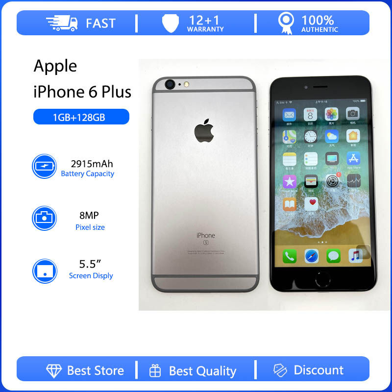 Thumbnail: Apple iPhone 6 Plus Fingerprint Mobile Phone Original Used Unlocked 5.5"