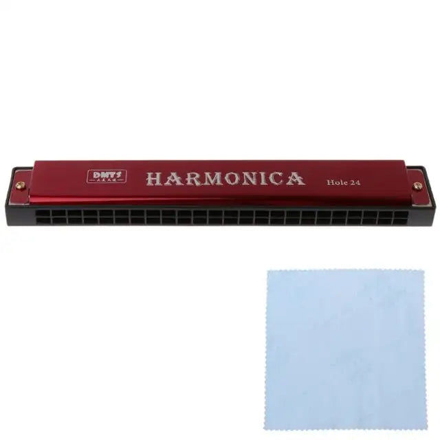 섬네일: Professionnel 24 Trou Harmonica Clés de C Bouche D'orgue En Métal pour Les Début
