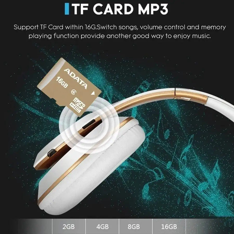 Miniaturebillede: S6 Bluetooth Headphones Wireless Bluetooth 4.0 Heavy Bass Stereo Folding Auricul