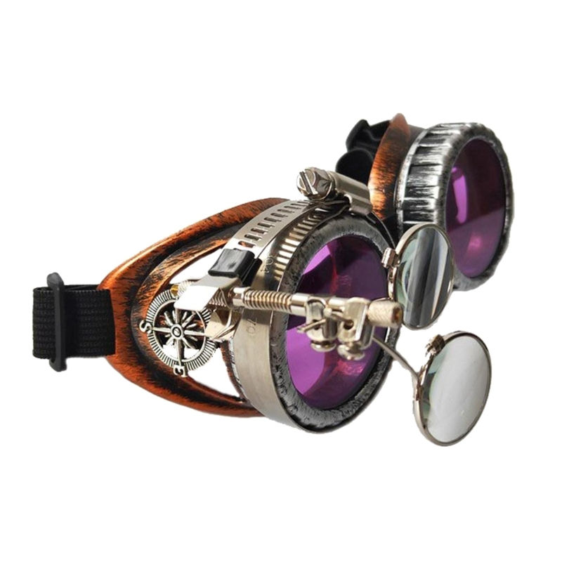 섬네일: Upgraded Steampunk Goggles Welding Goth Cosplay Vintage Goggles 