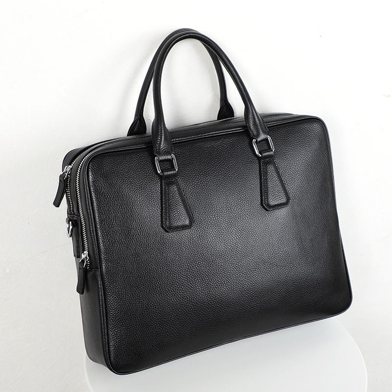 Miniatura: Handbag Men's Leather Briefcase Cowhide Horizontal Large Capacity