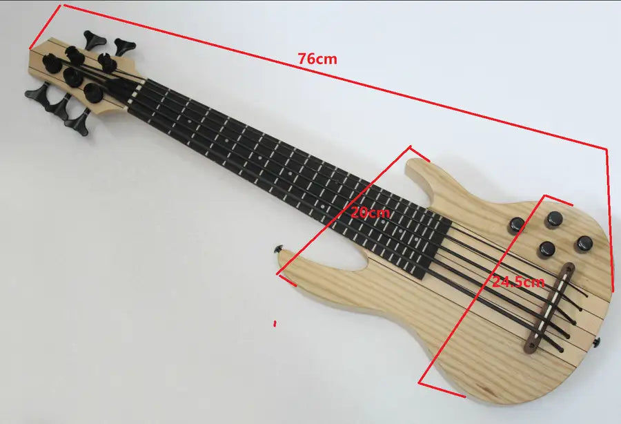 Miniatyrbilde: Mini 5 cordes ukulele Electric Bass NECK-Thru- afficher le titre d'origine
