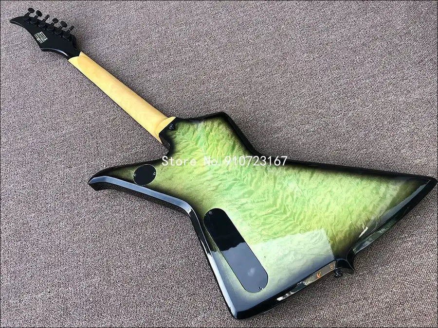 Miniaturebillede: 2020 guitare électrique de haute qualité avec dessus en érable matelassé vert, t