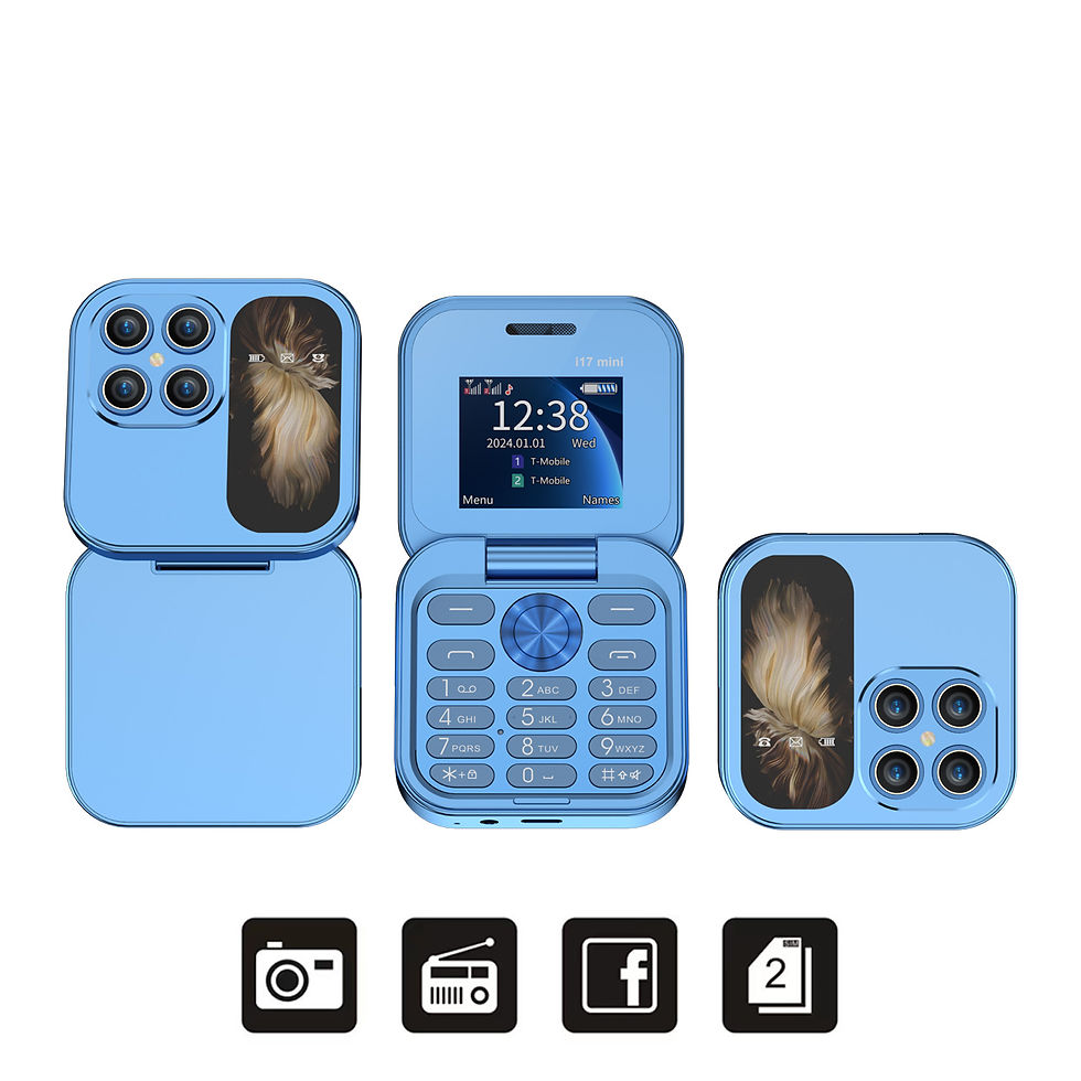 Miniatyrbilde: NEW ARRIVAL SERVO i17 Mini Flip Mobile Phone 2 SIM Card with SD Slot 2G GSM 1.77
