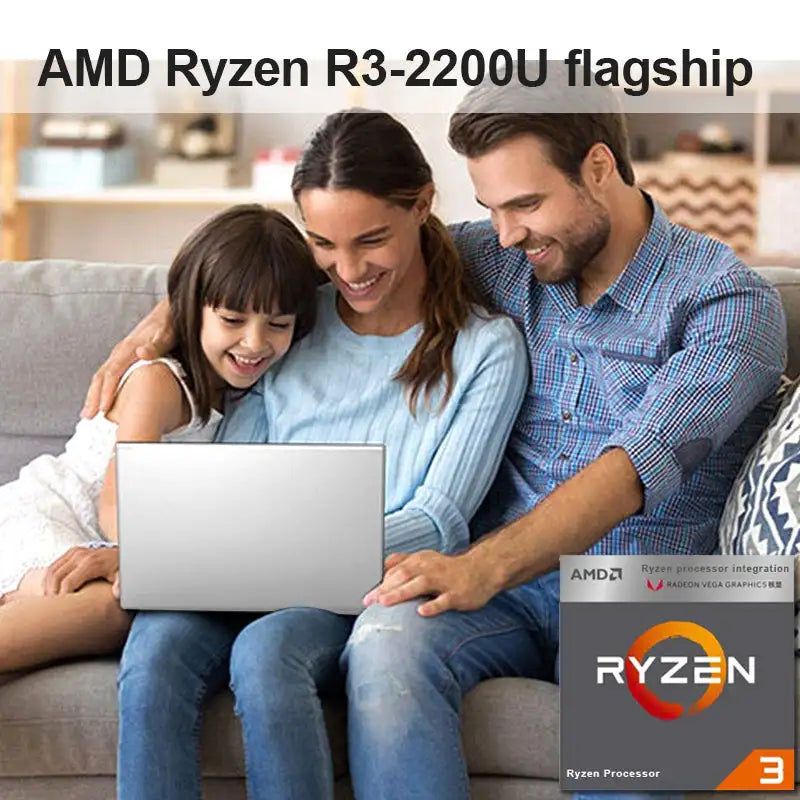 Thumbnail: Customized Laptops AMD R3 2200U 15.6inch 1920 1080 Backlit Keyboard 256GB SSD Wi