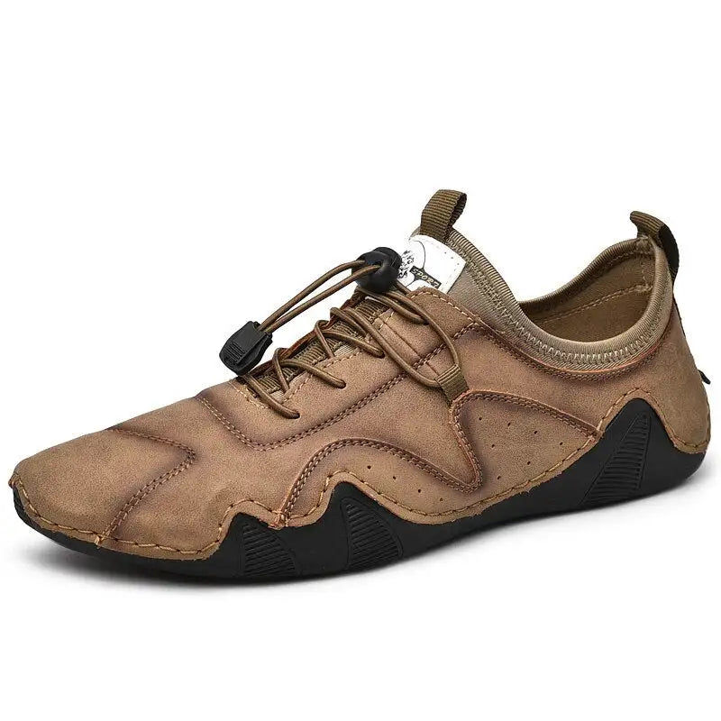 Miniatura: Men's Shoes Casual Leather Handmade Men Sneakers Breathable Driving Shoes Design