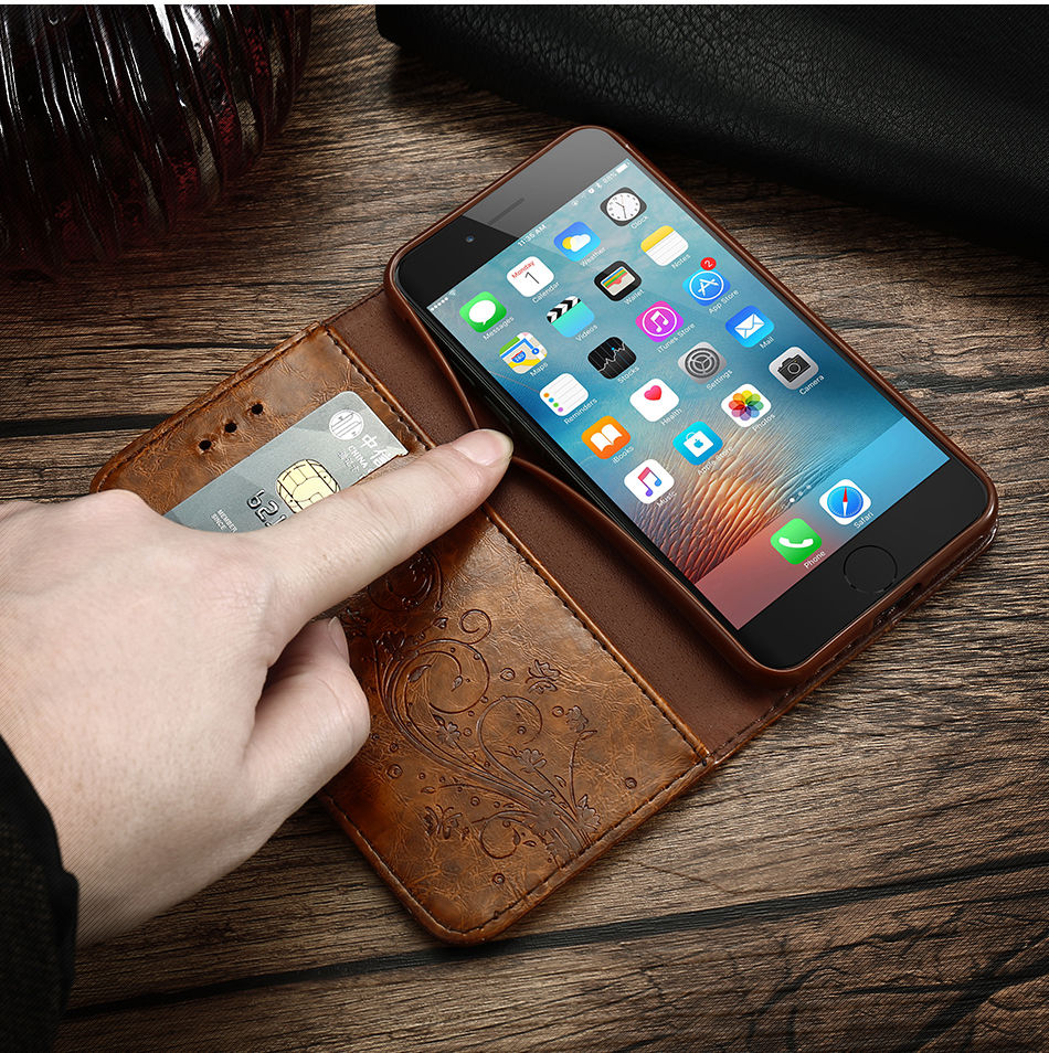 Miniatyrbilde: Apple, Luxury Retro Leather Cover Flip Case For iPhone/ Samsung