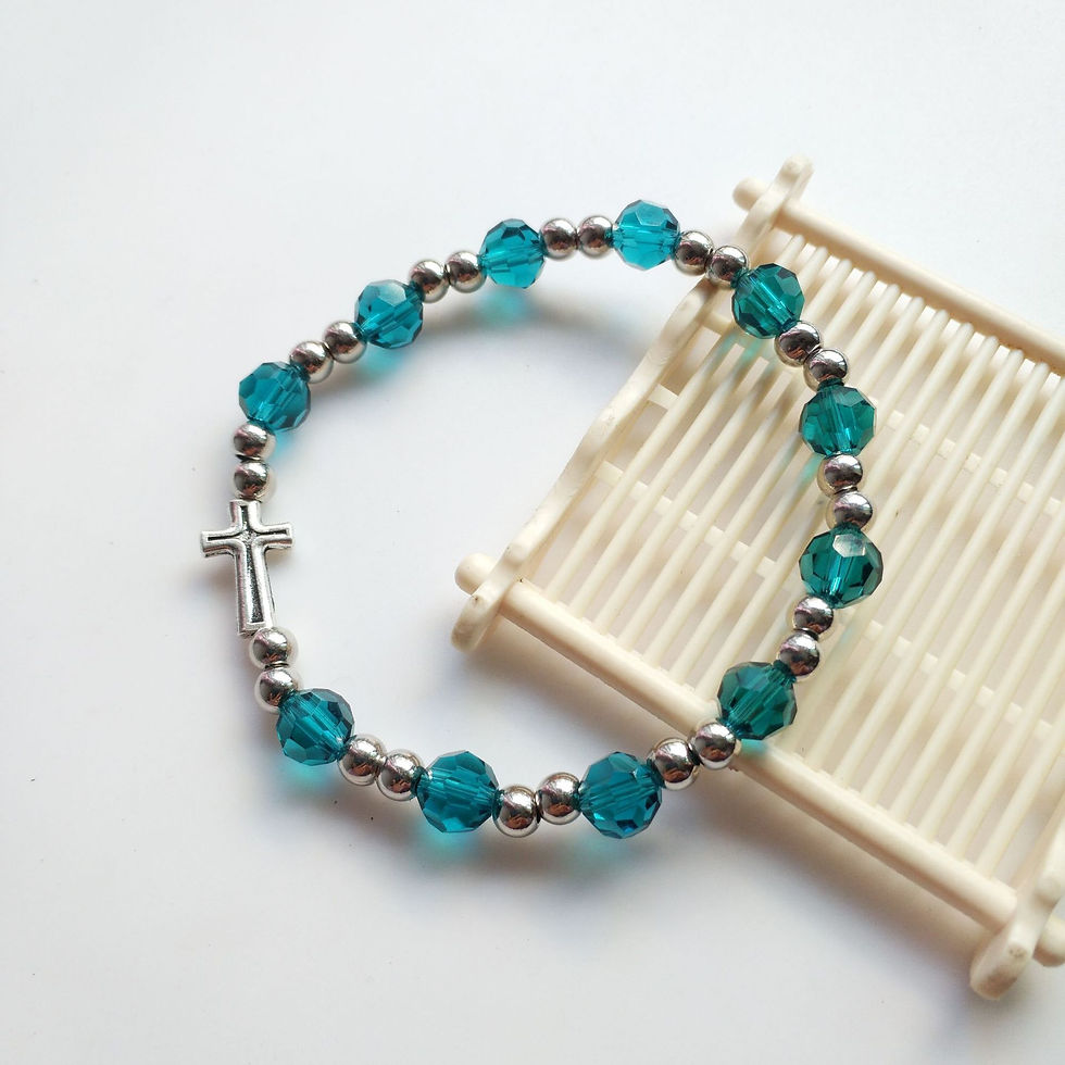 Miniatura: Men's And Women's Fashion Stretch Crystal Alloy Beads Bracelet