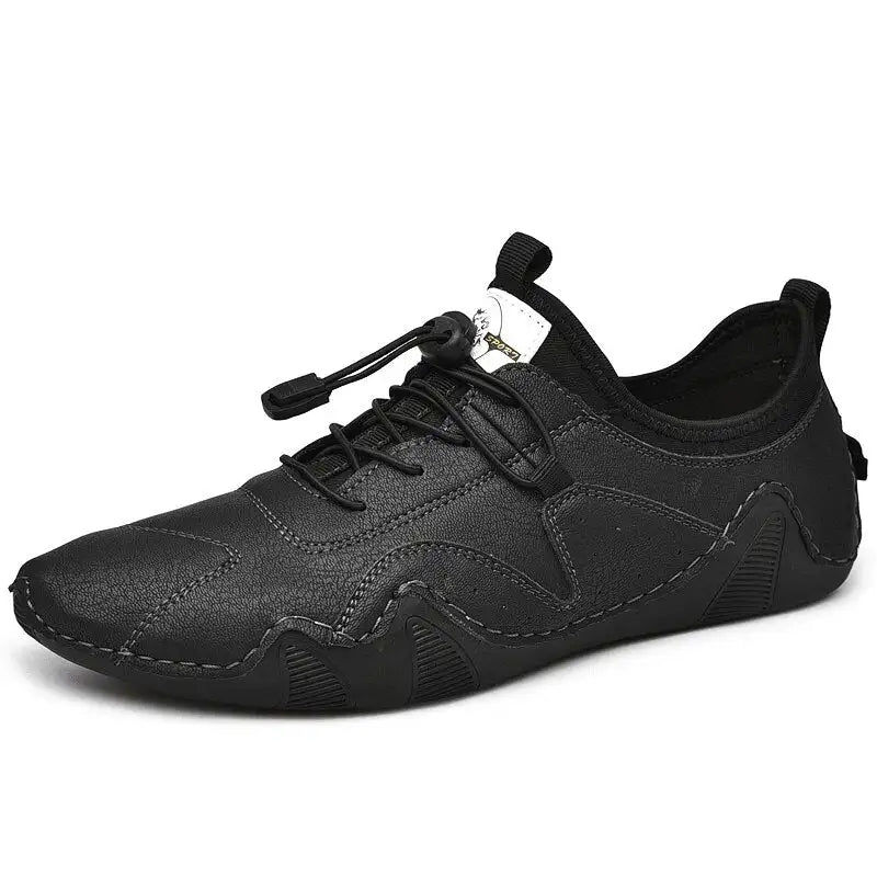 Miniatura: Men's Shoes Casual Leather Handmade Men Sneakers Breathable Driving Shoes Design
