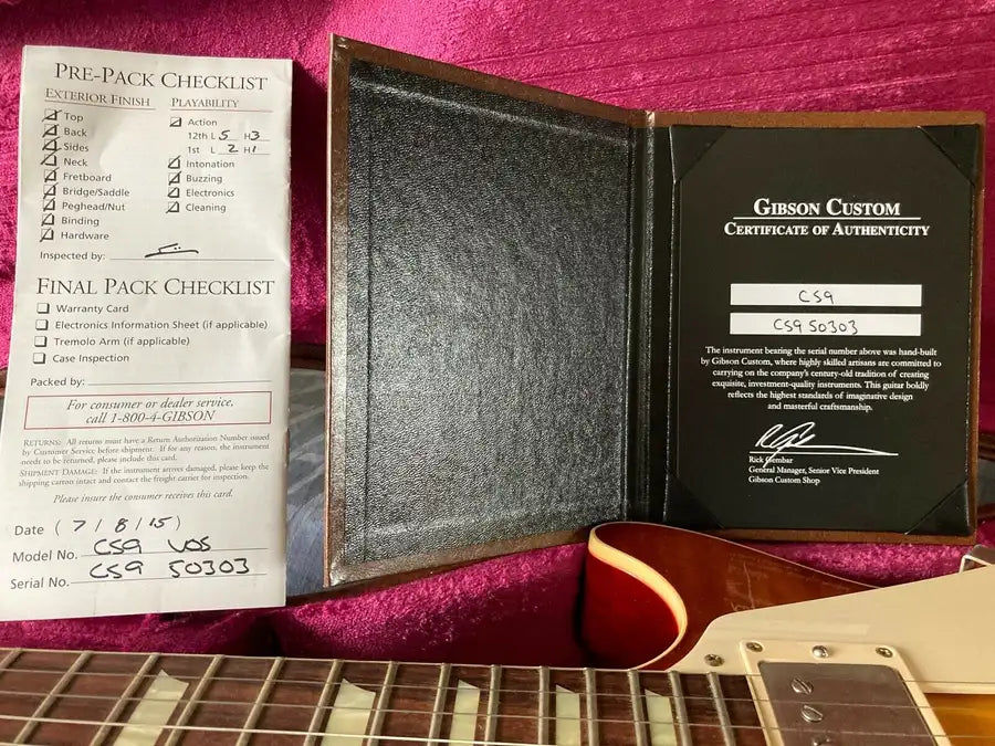 Miniatura: 2015 GIBSON CS9 50 S style LES PAUL STD VOS Custom Shop Guitare électrique- affi