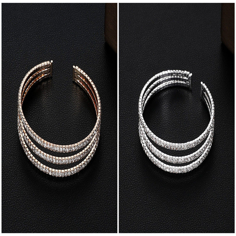Miniatura: Accessoires de mariée tempérament Bracelet élastique entièrement diamant
