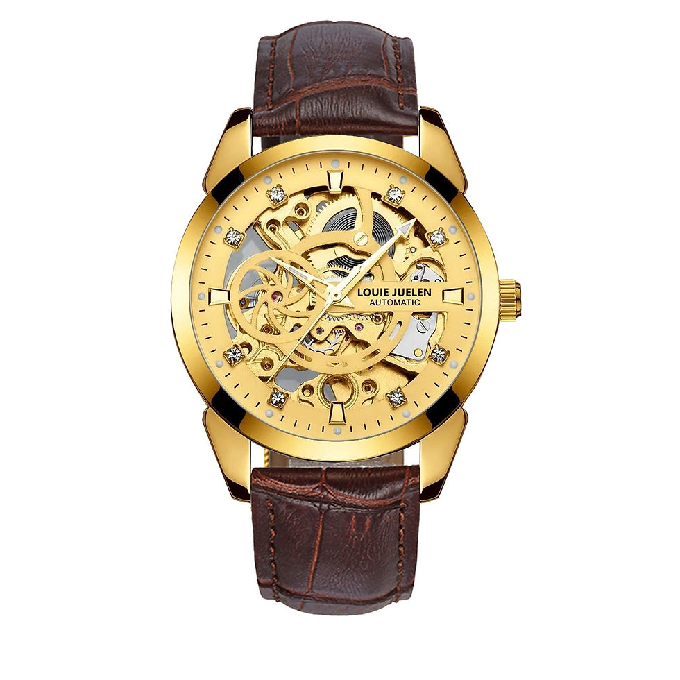 Thumbnail: Hollow Men's Leather Belt Mechanical Watch Waterproof