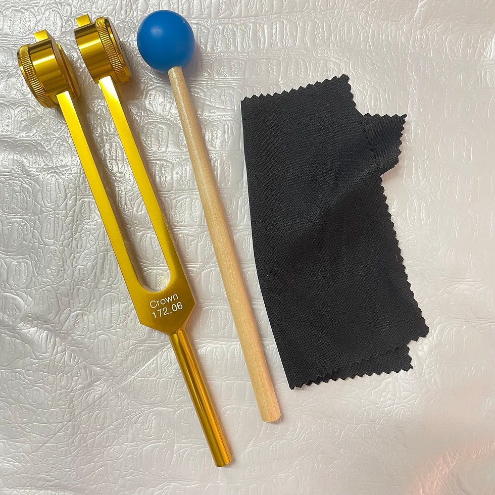 Thumbnail: Luxury Gold Tuning Forks Set Healing Chakra Aluminum Meditation Gifts